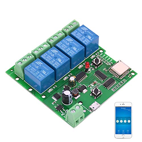 Newgoal WiFi Jog Relay Momentan/Auto-Locking-Schalter DIY-Modul Smart Home-Automatisierung eWeLink APP-Steuerungskompatibel Alexa/Google Assistant/IFTTT (ST-DC4)