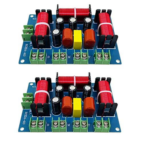 SHABD 2X 200-W-Lautsprecher-Frequenzweiche, Doppelte Höhen + Mitteltöner + Bass, 4-Wege-Lautsprecher, Audio-Frequenzteiler, Heimkino-Lautsprecherteiler