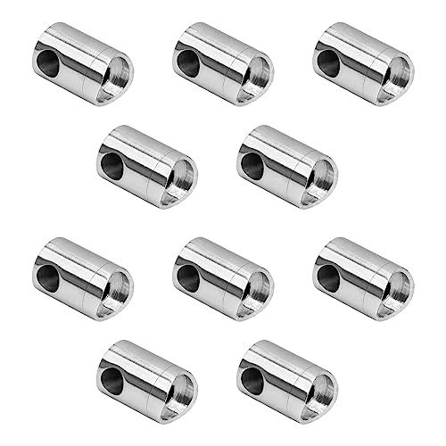 PRIOstahl Querstabhalter Stabhalter mit Durchgangsbohrung Traversenhalter - 10 Stück für Rundstab 12 mm Anschluss: 42,4 mm für Querstäbe Relinggeländer Geländerbau Rostfrei aus Edelstahl V2A
