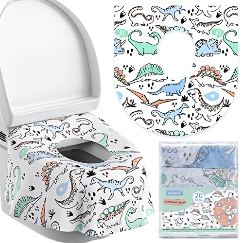 YIHATA 20 Stück Einweg Toilettenauflage Toilette Auflage Toiletten Sitzbezug für Kinder und Erwachsene Universal Töpfchentraining Toilette Töpfchentraining Liners Reisezubehör, einzeln verpackt