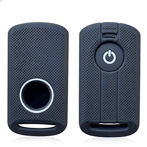 Otai Autoschlüssel Abdeckung aus Silikon Fall Kompatibel mit Yamaha X-Max 125/250/300 Sanft Schlüsselgehäuse (Schwarze Weiß Linie)