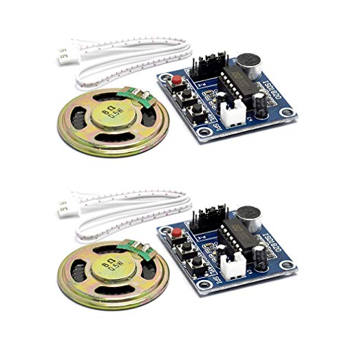 Hailege 2pcs ISD1820 Voice Recording Sound Recorder Module With Micophone + 0.5W Loudspeaker