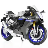 Risopen 1/12 Motorrad Modell Spielzeug Mini Metall Druckguss Motorrad Modell Schwarz Motorrad Modell Spielzeug Sport Motorrad Modell Sammlung Geschenk Männer Kinder Jungen (YZF-R1M)