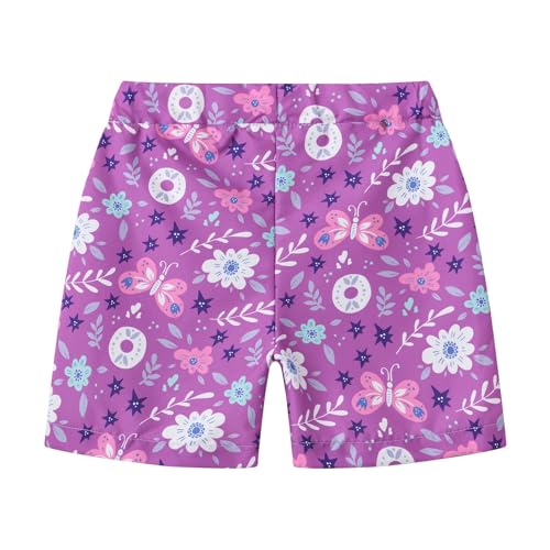 KKvoPiQ Hose Kinder Freizeit Urlaub Niedlichen Cartoon Druck Strand Hosen Mode Sport Shorts Anzug Gr. (Purple, 5-6 Years)