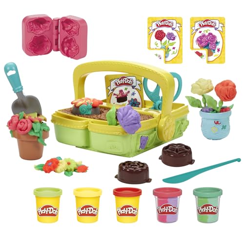 Play-Doh Bunter Blumenspaß Spielset – kreatives Knet-Set für fantasievolles Spielen mit bunten Blumen