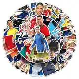 50 Stück Aufkleber Cristiano Ronaldo, Wasserfeste Stickers für Autos, Laptops, Skateboards, Helme und mehr