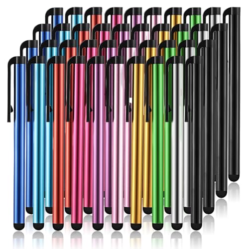 40 Stück Handy Stift für Alle Handys Mehrfarbig Stift für Tablet Touchscreen Stift Stylus Pen Touch Pen Dünn Stifte für Touchscreen Stift für Handy Kompatibel Mit iPad iPhone Tablet Smartphone (40)