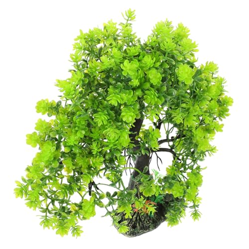 VERDANVERSE Aquarienverzierung Aquarium-Bonsai-Baum Dekorationen Wohnkultur Aquarienbaum Anlage Bonsai Baum Pflanzen Aquarium Baum Tank Aquarium Kunstpflanze Grün