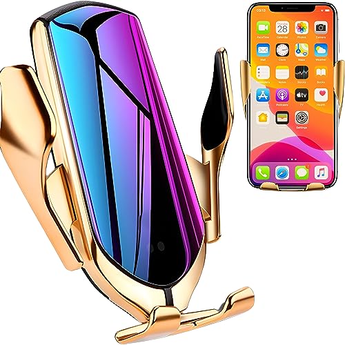 Retoo Handyhalterung Mit Ladefunktion Induktion 10W Schnellladung Qi Auto-Ladegerät Kabelloses, Auto Kfz Handy Halterung, Ladestation, Charger, Charging Pad für Samsung, Huawei, Sony, Xiaomi