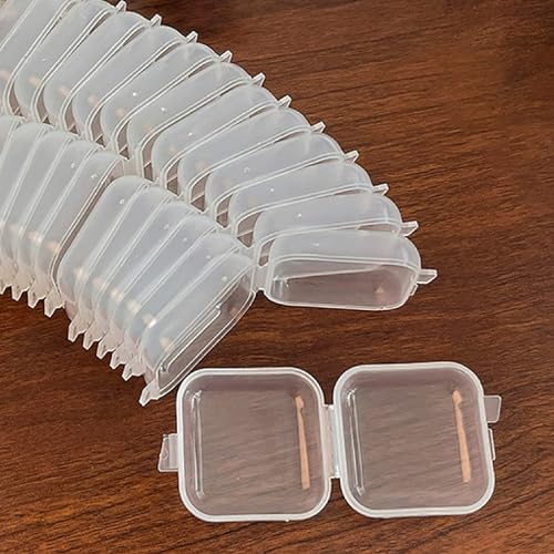 SUMKTO 5/30Pcs Mini-Aufbewahrung sbox Transparente quadratische Plastik boxen Ohrringe Schmuck Verpackung Aufbewahrung kleine quadratische Box Schmuck Organizer Home