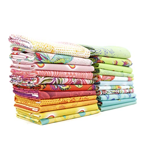 Daydreamer Fat Quarter Bundle (22 Stück) von Tula Pink for Free Spirit 45,72 x 53,34 cm Stoffschnitte DIY Quiltstoff