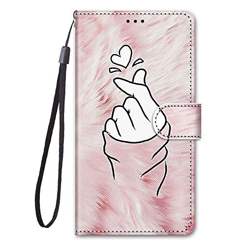 Miagon Full Body Flip PU Leder Schutzhülle für Samsung Galaxy A71,Bunt Muster Hülle Brieftasche Case Cover Ständer mit Kartenfächer,Finger