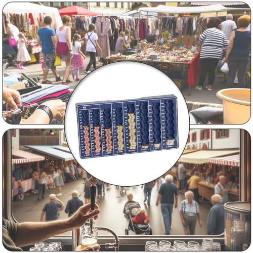 PEARL Münzzählbrett: 2er-Set Euro-Münzbretter für alle Euro- und Cent-Münzen (Münzsortierer, Münzzählbrett klein, Geldkassette)