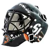 Franklin Sports Eishockey-Sammelartikel Torwart-Helm Mini, Design: Logo Einer NHL-Mannschaft, Unisex, 7784F24, Schwarz