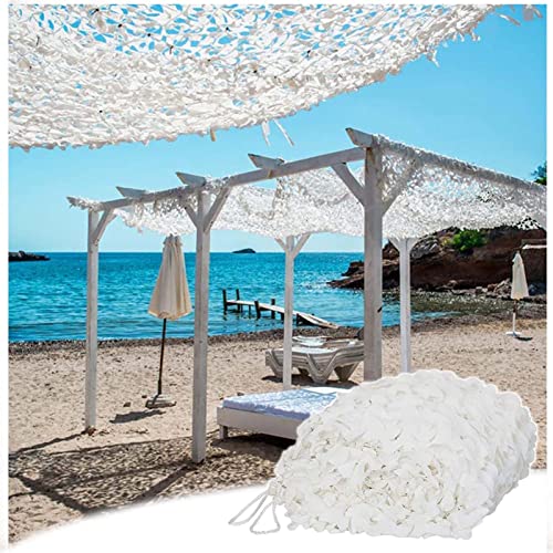 DGSFES Tarnnetz Weiss Sonnenschutz,Tarnnetz Camouflage Net Sonnenschutznetze Party Dekoration,Sonnensegel Camouflage für Jagd Camping Outdoor Militär Sichtschutz Garten,2X3m