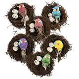 Supvox 6St simuliertes Vogelnest Vogelnest Vogel-Statue Vogelnester im Frühling Ornament Wohnkultur künstlicher Nestschmuck Kleine Vogelnestdekoration draussen Vögel Skulptur schmücken