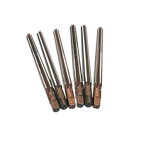 6-teiliges Handreibahlen-Set, Durchmesser 3, 4, 5, 6, 8, 10 mm, manuelle Kegelreibahle 1:50, hochpräzises Bohrreibahlenwerkzeug for Metall