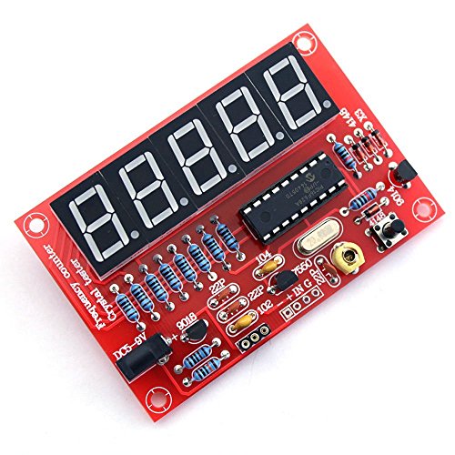 Eysaure 50 MHz Quarzoszillator Frequenzzaehler Tester DIY Kit 5 Digitale Aufloesung rot