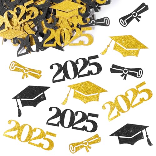 100 Stück Glitzer Abschluss Deko Konfetti, Abschlussfeiern Doktorhut Tischdeko Streudeko für Abitur ABI Prüfungserfolge Bachelor Graduation Prüfung Bestanden Party Basteln Dekoration