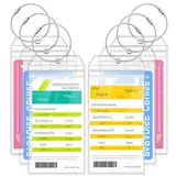Kofferanhänger, Gepäckanhänger für Kreuzfahrten, Robuste Wasserfeste PVC Transparente Kofferanhänger, Kofferanhänger Koffer für Reisegepäck, Taschen, Rucksäcke (6)