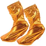 Homoyoyo 1 Paar Komfortstrümpfe Überschuhe Für Jugend Abdeckung Socken Ausführen Requisite Kinderversorgung Schuhüberziehstrümpfe Mädchen Strümpfe Golden Bräunungstuch