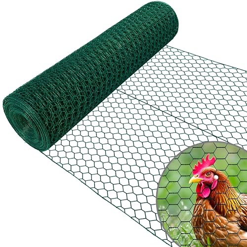 Amagabeli 0.75 X 25M drahtgitter Drahtzaun Gartenzaun Maschendraht Grünen Maschenweite 75 x 100mm Drahtgitter-Rolle Gartenzaun RAL6005 Kaninchendraht Metall Drahtg Forstzaun Gitterzaun Drahtzaun