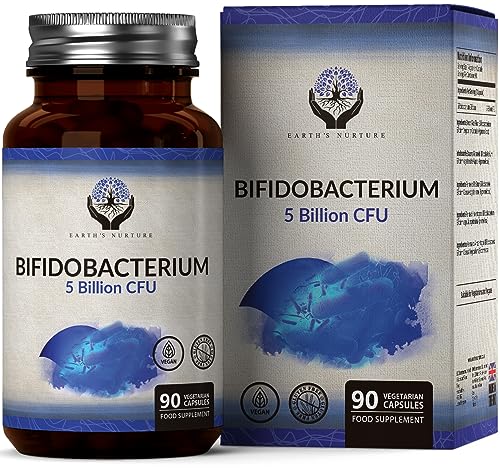 EN Bifidobacterium | 90 Hochdosierte Bifidobacterium Probiotika Kapseln – 5 Milliarden KBU Bifidobakterien pro Kapsel | Gentechnik-, Gluten- und Allergenfrei | Hergestellt in Großbritannien