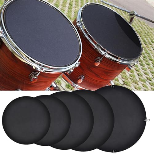Drum Practice Pads, Drum Practice Pad, TrommelschalldämpferDrum-Pad10 StückStummes Schalldämpfer-TrommelnÜben Sie Pad-BassdrumsRuhiger Ton aus Schwarz