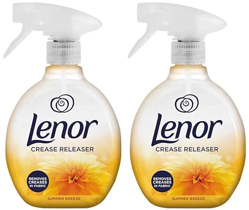 Lenor Faltenlöser-Spray entfernt Falten im Stoff, Sommerbrise, Doppelpack, 2 x 500 ml
