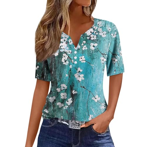 Angebote des Tages Heute Damen Damen Tshirt Chiffon Bluse Damen Bluse Schwarz Damen Shirt Damen Elegant Damen T-Shirt T-Shirts Damen Damen Tshirt Elegant Sweatshirt Jacke Damen (Blau, M)