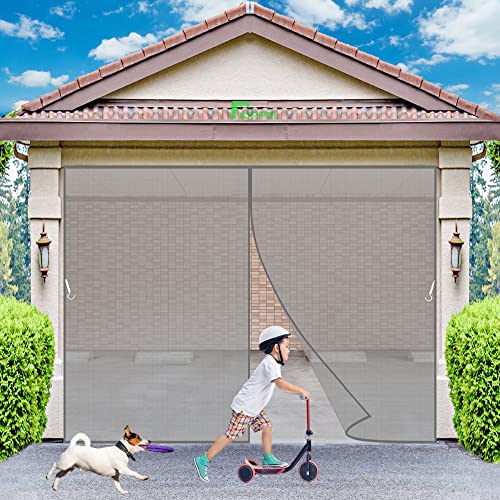 Magnet Fliegengitter Balkontür, 80x230 cm Automatisches Schließen Insektenschutz, Hände frei, faltbar, Luft kann frei strömen, für Küche Wohnzimmer Schlafzimmer, Grau P