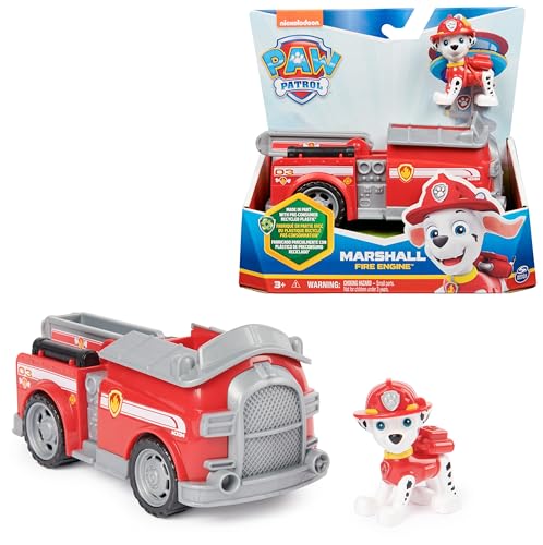 PAW PATROL, Feuerwehr-Auto mit Marshall-Figur (Sustainable Basic Vehicle/Basis Fahrzeug), Spielzeug für Kinder ab 3 Jahren