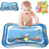 Wassermatte Baby,Wasserspielmatte Baby,Wasserspielmatte Spielzeug,Aufblasbare Bauchzeit Matte,Spielmatte Befüllbar mit Wasser,Aufblasbare Baby Bauchzeit Matte für Monate Mädchen und Jungen Spielzeug