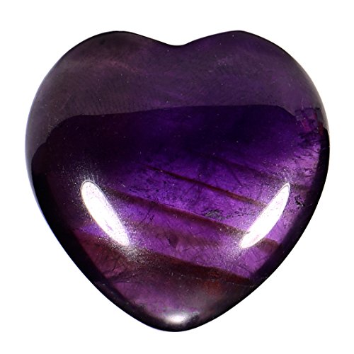 Morella Edelstein Amethyst Herz Glücksbringer Steinherz zum Mitnehmen 3 cm in Samtbeutel