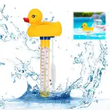 Schwimmende Pool Thermometer, Floating Pool Thermometer Wasser Temperatur Thermometer Schwimmbadthermometer Mit Schnur, Für Innen und Außen Pools, Aquarien, Fischteiche (A)