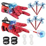 Ambolio Launcher Handschuh, 2 Set Spiderm Launcher Handschuh Super Spiderm Launcher Spiderm Handschuhe Cosplay Spiderm Handschuhe Requisiten Geschenk für Kinder Fans