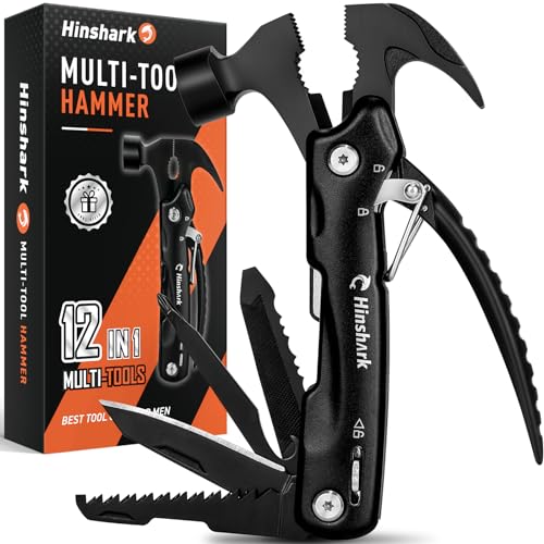 Hinshark Geschenke für Männer, Vatertagsgeschenk, 12 in 1 Multitool Camping Zubehör Gadgets für Männer, Männer Geschenke für Papa, Männertag Geschenke, Geburtstagsgeschenk für Männer Papa Geschenk