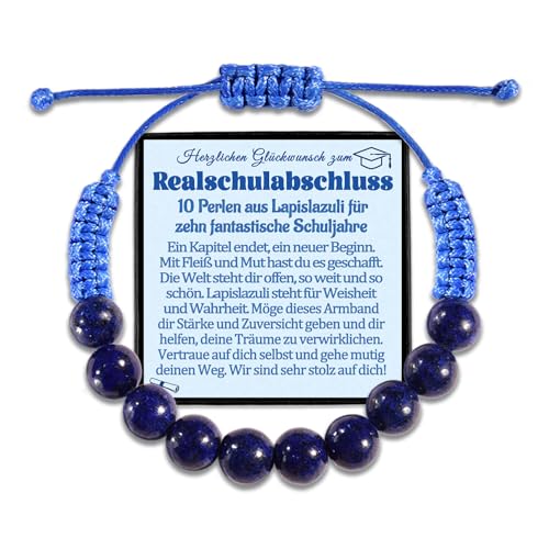 Realschule Abschluss Geschenke Armband Realschulabschluss Armbänder für Mädchen Jungen Schulabschluss Geschenk Abschlussgeschenk Armbänder Geschenkidee Stolz auf Dich Schmuck Du Has Es Geschafft Sohn