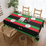 Quadratische Tischdecke mit libyscher Flagge, 137 x 183 cm, weich, waschbar, wiederverwendbar, Tischdecke, Restaurant, Küche, Dekoration
