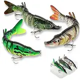 Angelköder Kunstköder Fische Angeln Set Hecht Zander Forellen Köder Swimbait Wobbler Langsam Sinkend Süßwasser Salzwasser Angelset Angeln Geschenk für Männer