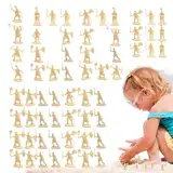 Lunaobrik Soldaten für Männer, militärische Miniaturen aus Kunststoff, 100 antike Figuren für Lernspiele, Partys, Kinder und Mädchen