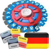 BLOOOK Thinking Words Spiel Deutsch,Wörter Sturm Spiel,Brettspiele,Wörterspiel Erwachsene Kinder,Gesellschaftsspiele,Spiel des Jahres,Familienspiel 2-8 Personen,Tabletop Spiele (Rot fbm) (Rot Blau)