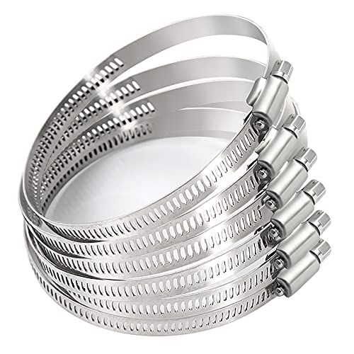 MIAHART Schlauchschellen Edelstahl 59-82mm | 6 Stücke Verstellbare Edelstahl Rohrschelle für Pool, Waschmaschine und Garten
