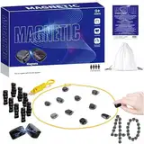 Magnetspiel Schachspiel, 40 Stück Magnet Spiel, Magnetic Spiel Tischspiele Magnetspiel Kinder, Magnet Schach, Tragbares Magnet Schachspiel Kampfschach für Familientreffen