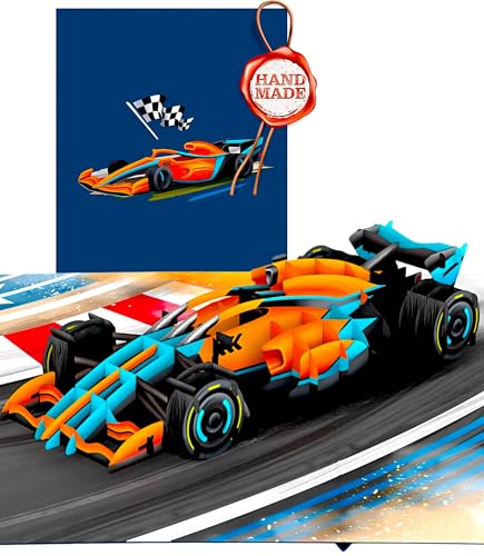 Liebessa - Rennwagenkarte-Geschenkkarte, Rennauto-Glückwunsch, Geschenk & Gutscheinkarte für Motorsportbegeisterte
