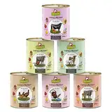 GranataPet Liebling's Mahlzeit Multipack 2, Nassfutter für Hunde im Probierpaket, Alleinfuttermittel ohne Getreide, Hundefutter mit hohem Fleischanteil & hochwertigen Ölen, 6 x 800 g