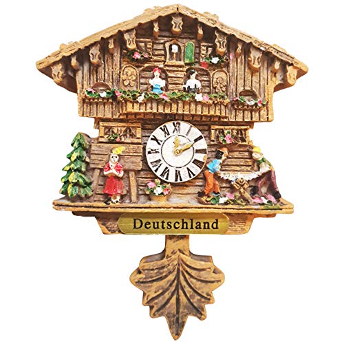 Kuckucksuhr Magnet Polyresin Kühlschrank Handmade Braun - Deutschland