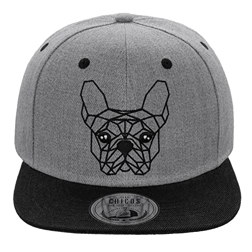 JOHNNY CHICOS NY New York süße Unisex Schwester Bruder Kindercap Smile Tiger Adler Prince Kinder Cap Snapback und Mütze ca. 49-58cm Kopfumfang (One Size, Kids-Geo-Dog-Grey)