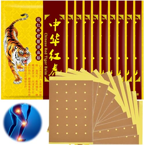 Schmerzlinderung Patch, 80Pcs/10Pack Chinesische Ferninfrarot Pflaster Schmerzlinderung Pflaster, Nacken Rückenschmerzen Relief Patch für Rückenmuskel und Gelenkschmerzen für Eltern Arbeiter Ältere