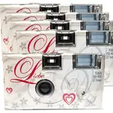 5X 1A Photo PORST Einwegkamera Edition Liebe & Love & Herzen, mit Blitz, Batterien und Film (5er Pack, je 27 Aufnahmen)